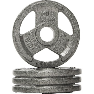 image:imageFitvids 2 Inch Olympic Barbell Weight Plates 25 LB to 45 LB Plates for Home Gym Strength Training Triplehandle Design10LBS Set of 4