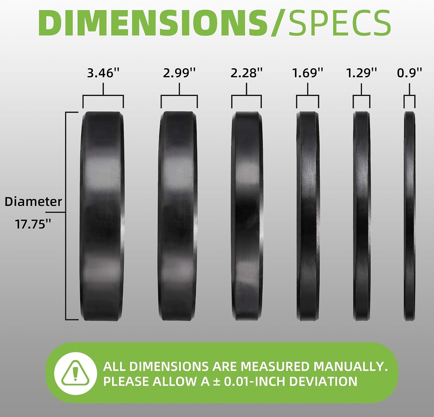 image:imageFitvids 2Inch Olympic Rubber Weight Plates Sets Bumper Plates Set Barbell for Strength Training 160370 Lbs Multiple OptionsColored