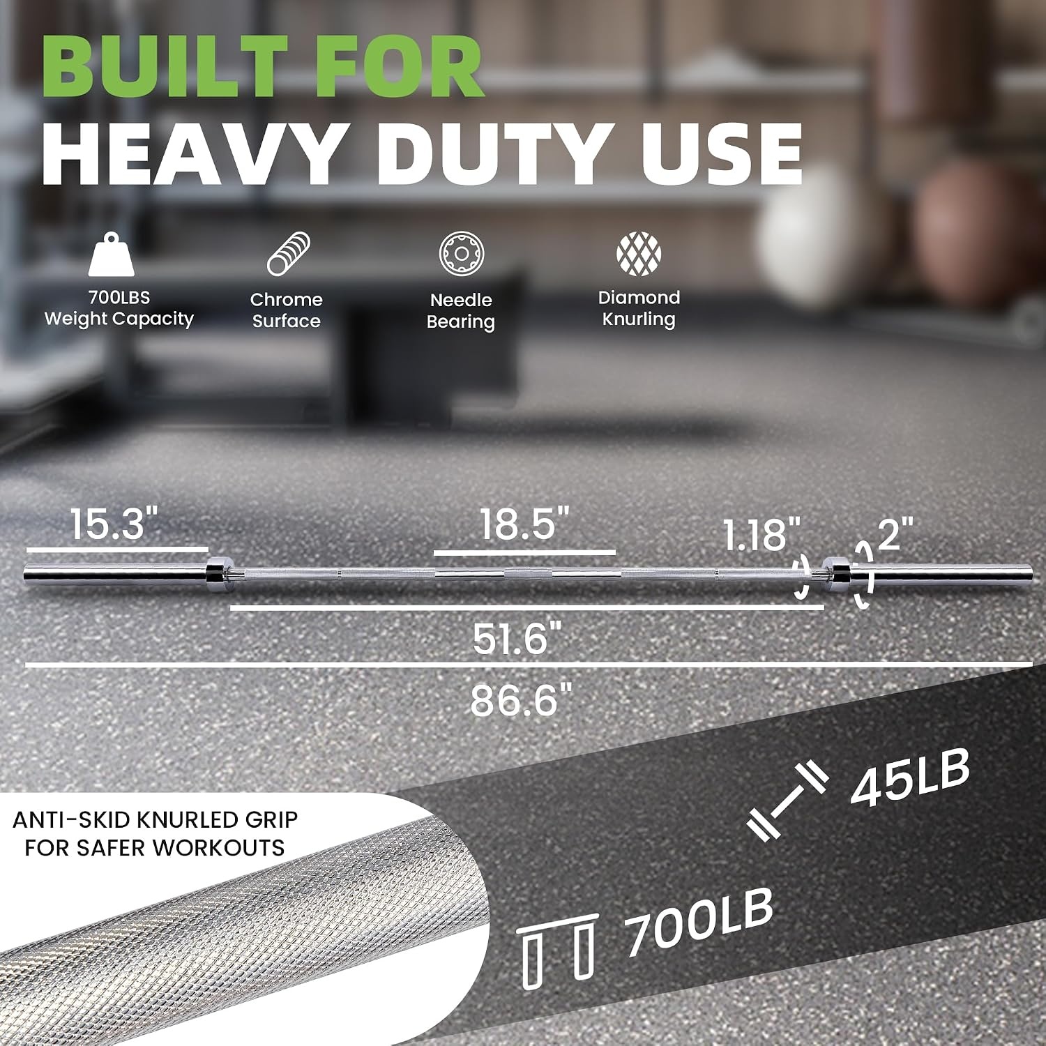 image:imageFitvids 2Inch Olympic Rubber Weight Plates Sets Bumper Plates Set Barbell for Strength Training 160370 Lbs Multiple OptionsColored