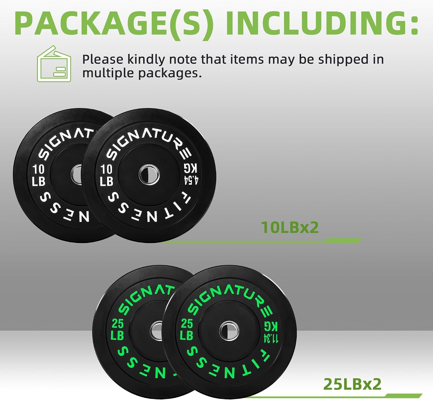 image:imageFitvids 2Inch Olympic Rubber Weight Plates Sets Bumper Plates Set for Strength Training 50370 Lbs Multiple OptionsColored