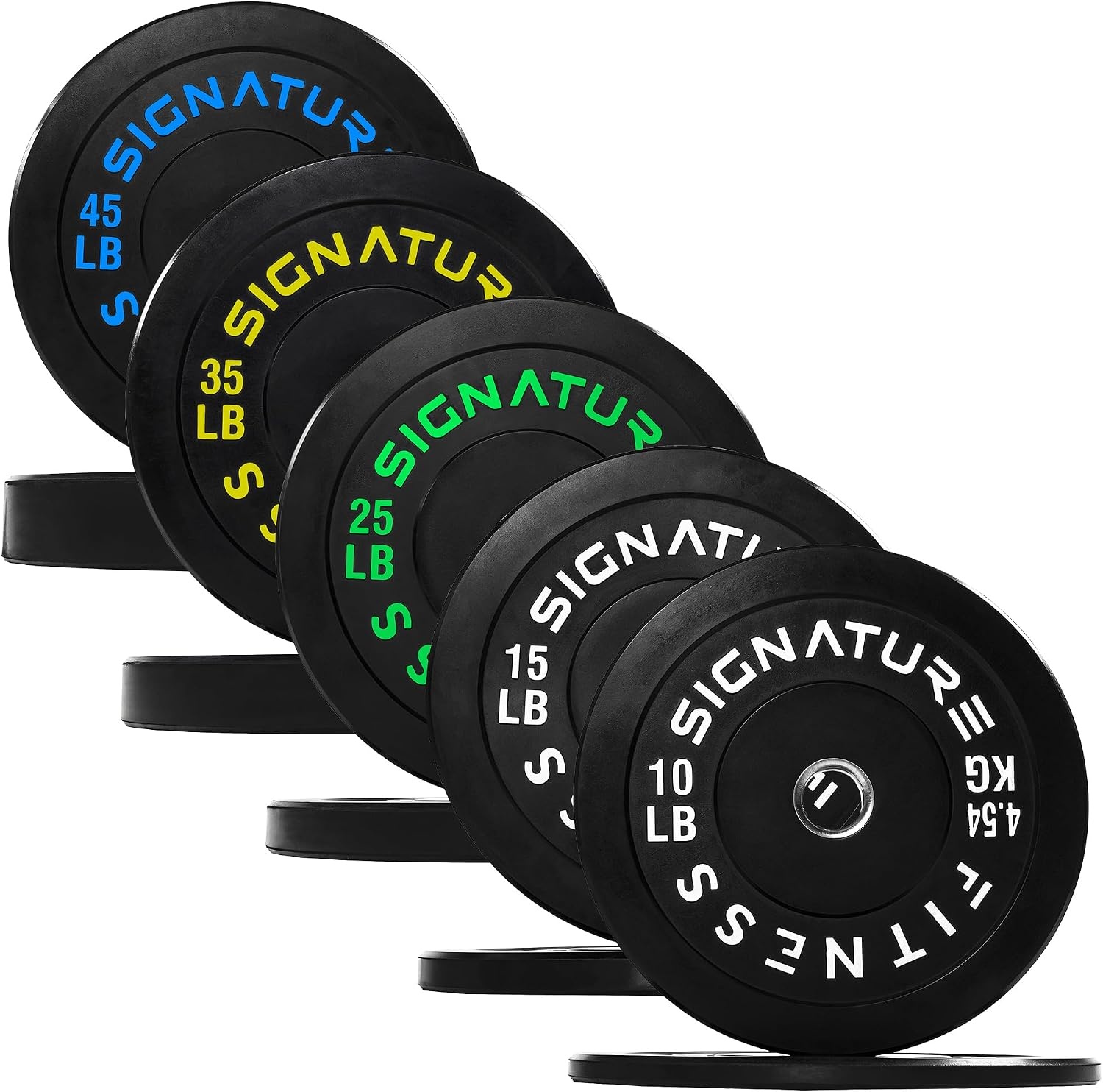 image:imageFitvids 2Inch Olympic Rubber Weight Plates Sets Bumper Plates Set for Strength Training 50370 Lbs Multiple OptionsColored