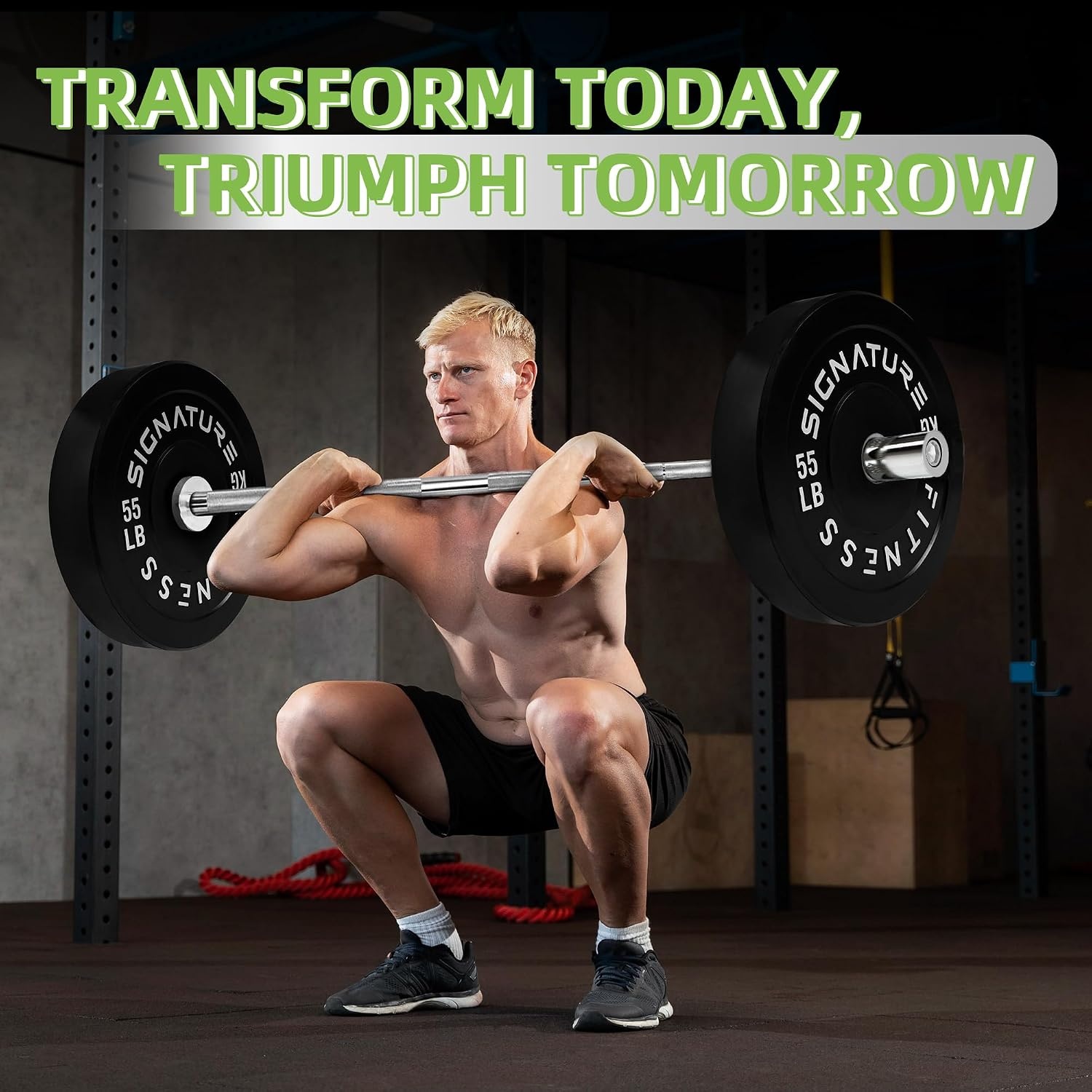 image:imageFitvids 2Inch Olympic Rubber Weight Plates Sets Bumper Plates Set for Strength Training 50370 Lbs Multiple OptionsColored