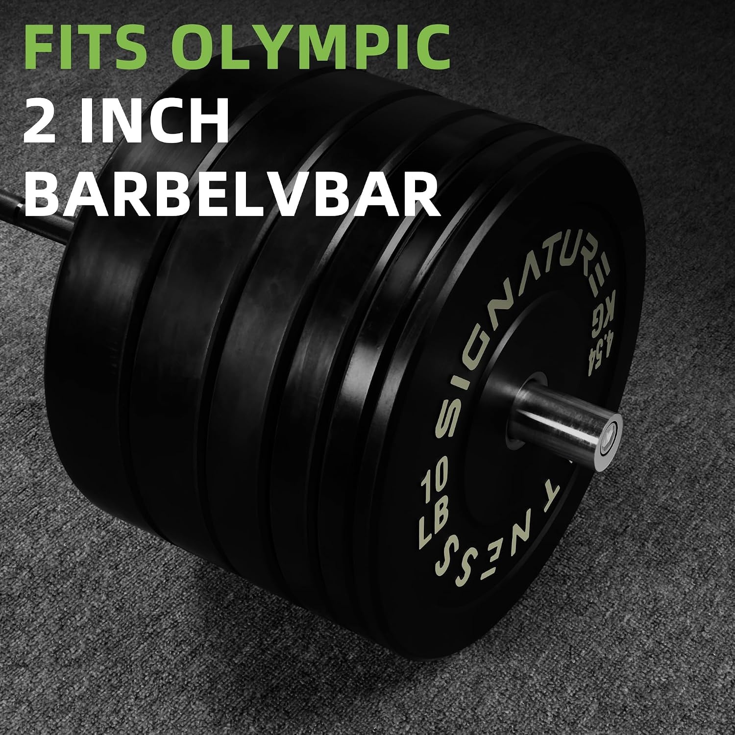 image:imageFitvids 2Inch Olympic Rubber Weight Plates Sets Bumper Plates Set for Strength Training 50370 Lbs Multiple OptionsColored