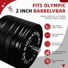 image:imageFitvids 2Inch Olympic Rubber Weight Plates Sets Bumper Plates Set with Barbell for Strength Training