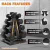 image:imageFitvids AFrame Dumbbell Weight Rack Vertical Storage Rack for Dumbbells Weight Stand Only for Home Gym Space SaverAFrame  4Tier rack only