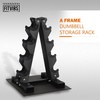 image:imageFitvids AFrame Dumbbell Weight Rack Vertical Storage Rack for Dumbbells Weight Stand Only for Home Gym Space SaverAFrame  4Tier rack only