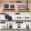 image:imageFitvids Adjustable Dumbbell Set 4060LBS Free Weight Set MultiFunctional Portable Changeable Dumbbell Barbell Kettlebell Set for Home Multiple Style40LBS Set  4in1