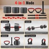image:imageFitvids Adjustable Dumbbell Set 4060LBS Free Weight Set MultiFunctional Portable Changeable Dumbbell Barbell Kettlebell Set for Home Multiple Style60LBS Set  4in1