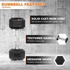 image:imageFitvids Hex Dumbbells Rubber Coated Hand Weights for Exercises and Fitness Home Gym 550 LB Pair20LBS Pair