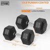 image:imageFitvids Hex Dumbbells Rubber Coated Hand Weights for Exercises and Fitness Home Gym 550 LB Pair50LBS Pair