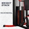 image:imageFitvids Home Gym Equipment Multifunctional Full Body Workout Weight Machine Station with Weight Stack All in One Exercise Equipment with Pulley System amp Seated Rowing for Home Gym Strength TrainingBlack