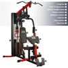 image:imageFitvids Home Gym Equipment Multifunctional Full Body Workout Weight Machine Station with Weight Stack All in One Exercise Equipment with Pulley System amp Seated Rowing for Home Gym Strength TrainingBlack