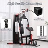 image:imageFitvids Home Gym Equipment Multifunctional Full Body Workout Weight Machine Station with Weight Stack All in One Exercise Equipment with Pulley System amp Seated Rowing for Home Gym Strength TrainingBlack