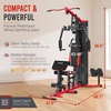 image:imageFitvids Home Gym Equipment with 160 lbs Weight Stack Multifunctional Full Body Workout Machine with Pulley System amp Leg Press Adjustable 5Angle Butterfly Press Workout Station for Apartment GarageBlack