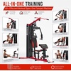image:imageFitvids Home Gym Equipment with 160 lbs Weight Stack Multifunctional Full Body Workout Machine with Pulley System amp Leg Press Adjustable 5Angle Butterfly Press Workout Station for Apartment GarageBlack