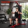 image:imageFitvids Home Gym Equipment with 160 lbs Weight Stack Multifunctional Full Body Workout Machine with Pulley System amp Leg Press Adjustable 5Angle Butterfly Press Workout Station for Apartment GarageBlack