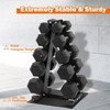 image:imageFitvids Rubber Coated Hex Dumbbell Set with Storage Rack 100150200550 LB Hand Weight Set with AntiSlip Grip for Home Gym200LBS Set