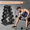 image:imageFitvids Rubber Coated Hex Dumbbell Set with Storage Rack 100150200550 LB Hand Weight Set with AntiSlip Grip for Home Gym200LBS Set
