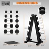 image:imageFitvids Rubber Coated Hex Dumbbell Set with Storage Rack 100150200550 LB Hand Weight Set with AntiSlip Grip for Home Gym200LBS Set