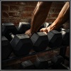 image:imageFitvids Rubber Coated Hex Dumbbell Set with Storage Rack 100150200550 LB Hand Weight Set with AntiSlip Grip for Home Gym20LB Pair