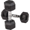 image:imageFitvids Rubber Coated Hex Dumbbell Set with Storage Rack 100150200550 LB Hand Weight Set with AntiSlip Grip for Home GymDumbbell 15LBS Pair