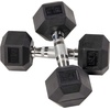image:imageFitvids Rubber Coated Hex Dumbbell Set with Storage Rack 100150200550 LB Hand Weight Set with AntiSlip Grip for Home GymDumbbell 15LBS Pair