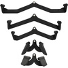 image:imageFitvids LAT Pulldown Attachments 5 Pieces Cable Machine Rowing Bar Set Back Bicep Curl Tricep Lat Pull Down Strength Training Handles Home Gym Fitness Cable Attachments with NonSlip Rubber CoatingGraphite