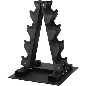image:imageFitvids AFrame Dumbbell Weight Rack Vertical Storage Rack for Dumbbells Weight Stand Only for Home Gym Space SaverAFrame  4Tier rack only