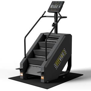 image:imageFitvids Stair Stepper Machine Commercial Grade Stair Climber with 15 Resistance Levels Continuous Stair Stepping Machine for Cardio and Lower Body Workouts LED Screen Exercise Machine for Home GymGunmetal Black