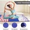 image:imageFitvids Folding Exercise Aerobics Mat 4x10x3 Extra Thick High Density Anti Tear Gymnastics Gym Folding Exercise Aerobics Mats for MMA Stretching Cheerleading Martial Arts Gymnastic Blue