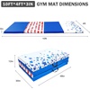 image:imageFitvids Folding Exercise Aerobics Mat 4x10x3 Extra Thick High Density Anti Tear Gymnastics Gym Folding Exercise Aerobics Mats for MMA Stretching Cheerleading Martial Arts Gymnastic Blue