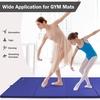 image:imageFitvids Folding Exercise Gymnastics Mat 4x8x2 Gym Workout Mat with Carrying Handles HighDensity Portable Fitness Aerobics Mats for Home Gym Yoga Pilates Tumbling MMA Core Training Multiple ColorsBlue