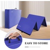 image:imageFitvids Folding Exercise Gymnastics Mat 4x8x2 Gym Workout Mat with Carrying Handles HighDensity Portable Fitness Aerobics Mats for Home Gym Yoga Pilates Tumbling MMA Core Training Multiple ColorsBlue