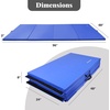 image:imageFitvids Folding Exercise Gymnastics Mat 4x8x2 Gym Workout Mat with Carrying Handles HighDensity Portable Fitness Aerobics Mats for Home Gym Yoga Pilates Tumbling MMA Core Training Multiple ColorsBlue