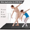 image:imageFitvids Folding Exercise Gymnastics Mat 4x8x2 Gym Workout Mat with Carrying Handles HighDensity Portable Fitness Aerobics Mats for Home Gym Yoga Pilates Tumbling MMA Core Training Multiple ColorsGraphite