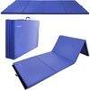 image:imageFitvids Folding Exercise Gymnastics Mat 4x8x2 Gym Workout Mat with Carrying Handles HighDensity Portable Fitness Aerobics Mats for Home Gym Yoga Pilates Tumbling MMA Core Training Multiple ColorsBlue