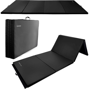 image:imageFitvids Folding Exercise Gymnastics Mat 4x8x2 Gym Workout Mat with Carrying Handles HighDensity Portable Fitness Aerobics Mats for Home Gym Yoga Pilates Tumbling MMA Core Training Multiple ColorsGraphite