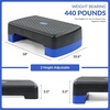 image:imageFitvids 18 Aerobic Step Platform Workout Stepper with Adjustable 2 Stackable Risers 3 55 for Home Gym Small Space Exercise Step Multiple Option