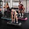 image:imageFitvids Step Aerobic Platform Exercise Step with 5 levels Adjustable Height 4 Stackable Risers Fitness Training Workout Stepper for Home Gym Cardio Strength Multiple Options