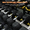 image:imageFitvids 45LB Single Hex Dumbbells Rubber Coated Hand Weights for Exercises and Fitness