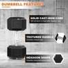 image:imageFitvids 45LB Single Hex Dumbbells Rubber Coated Hand Weights for Exercises and Fitness