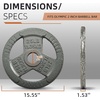 image:imageFitvids 2Inch Olympic Cast Iron Plate Weight Plate for Strength Training Weightlifting and Crossfit Multiple Sizes25LB Set of 2