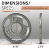 image:imageFitvids 2Inch Olympic Cast Iron Plate Weight Plate for Strength Training Weightlifting and Crossfit Multiple Sizes25LB Set of 4