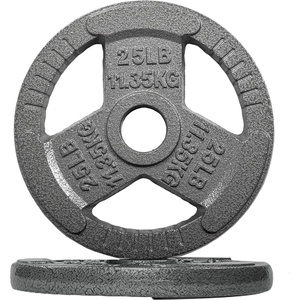 image:imageFitvids 2Inch Olympic Cast Iron Plate Weight Plate for Strength Training Weightlifting and Crossfit Multiple Sizes25LB Set of 2