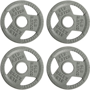 image:imageFitvids 2Inch Olympic Cast Iron Plate Weight Plate for Strength Training Weightlifting and Crossfit Multiple Sizes5LB Set of 4