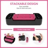 image:imageFitvids 18 Aerobic Step Platform Workout Stepper with Adjustable 2 Stackable Risers 3 55 for Home Gym Small Space Exercise Step Multiple OptionPinkBlack