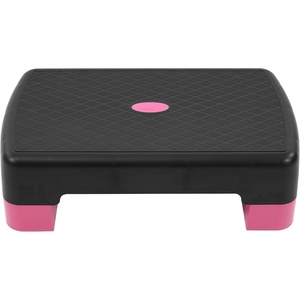image:imageFitvids 18 Aerobic Step Platform Workout Stepper with Adjustable 2 Stackable Risers 3 55 for Home Gym Small Space Exercise Step Multiple OptionPinkBlack